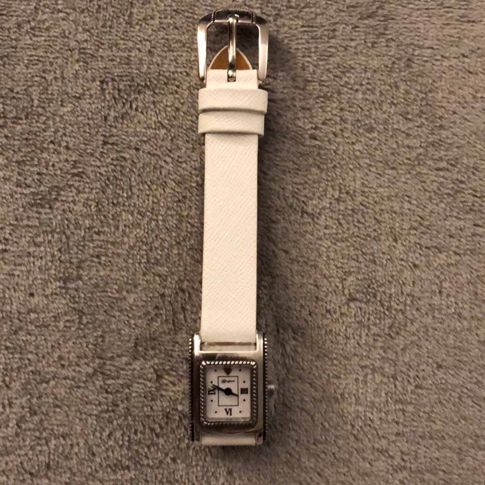 Brighton - Brand new white leather band watch.